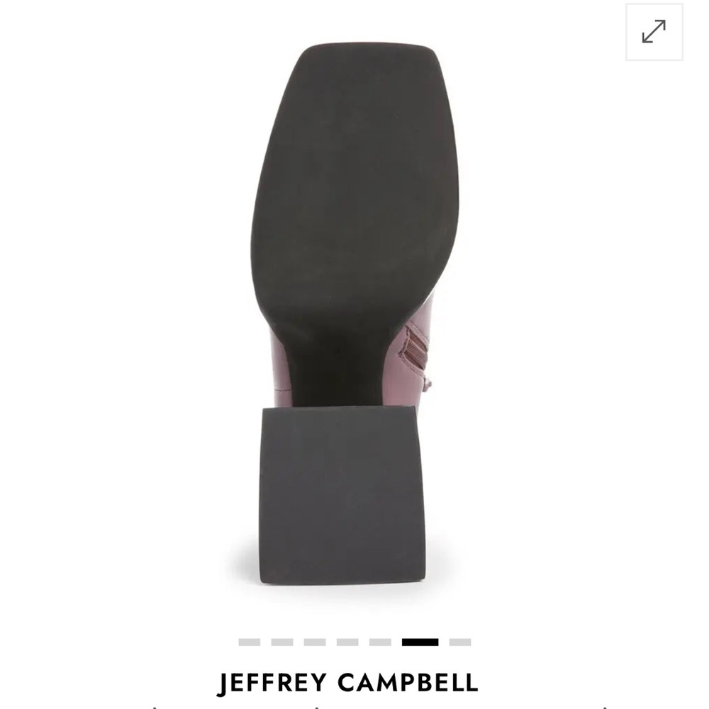 NWT Jeffrey Campbell Dauphin Knee-high Square-toe Heel Boots Size 10 Violet - Picture 8 of 16